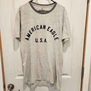 American Eagle Outfitters Gray Active Flex Men's Logo T-Shirt, Size Medium